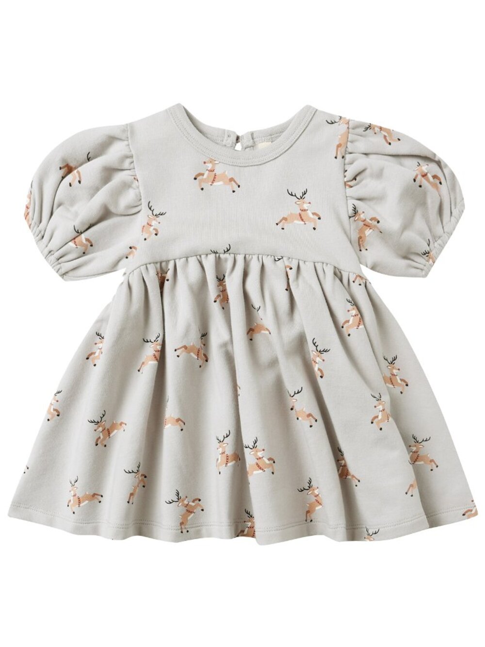 QUINCY MAE NWT 6-12m Darla REINDEERS Dress Christmas Holiday